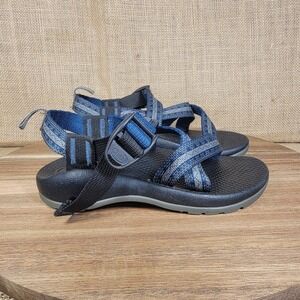 Chaco Z/1 Sport Sandals Kids Size 1 Blue Gray Adjustable Straps Outdoor Active
